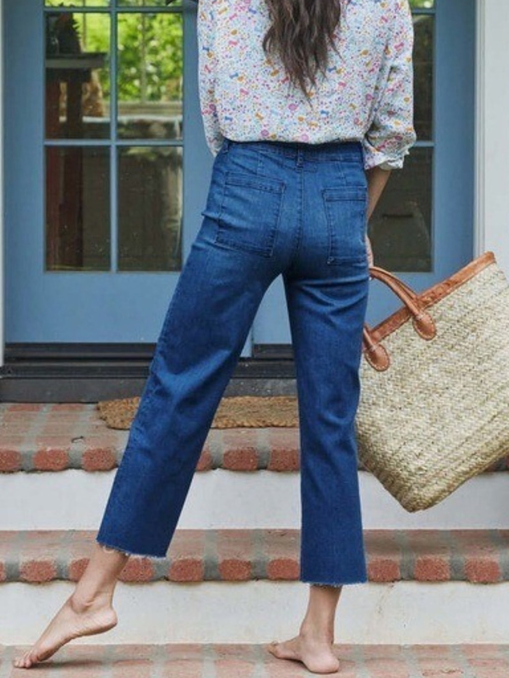 Frank Eileen Jeans Kinsale Wash Italian Performance High Waist Denim Casual 6